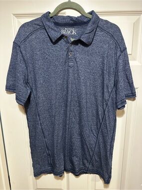 Blue Men's Buckle Black Shirt LG